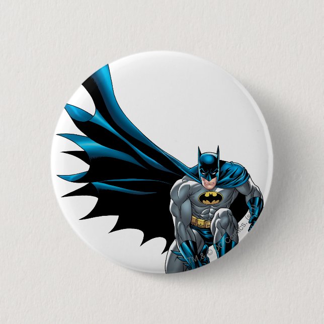 Batman Crouches Pinback Button (Front)