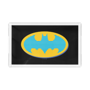 Batman Cyan Stripes Symbol Acrylic Tray