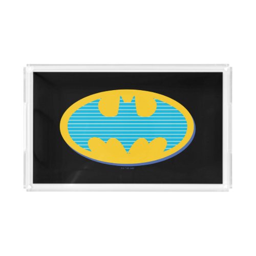 Batman  Cyan Stripes Symbol Acrylic Tray