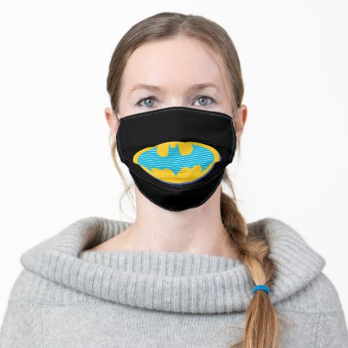 Batman  Cyan Stripes Symbol Adult Cloth Face Mask