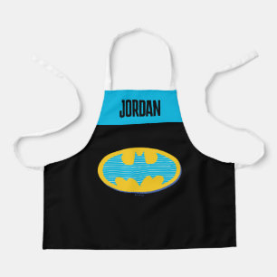 Batman Cyan Stripes Symbol Apron