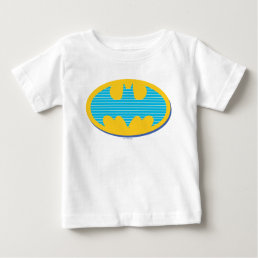 Batman | Cyan Stripes Symbol Baby T-Shirt