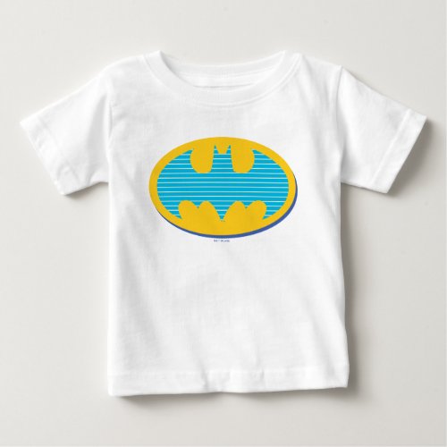 Batman  Cyan Stripes Symbol Baby T_Shirt