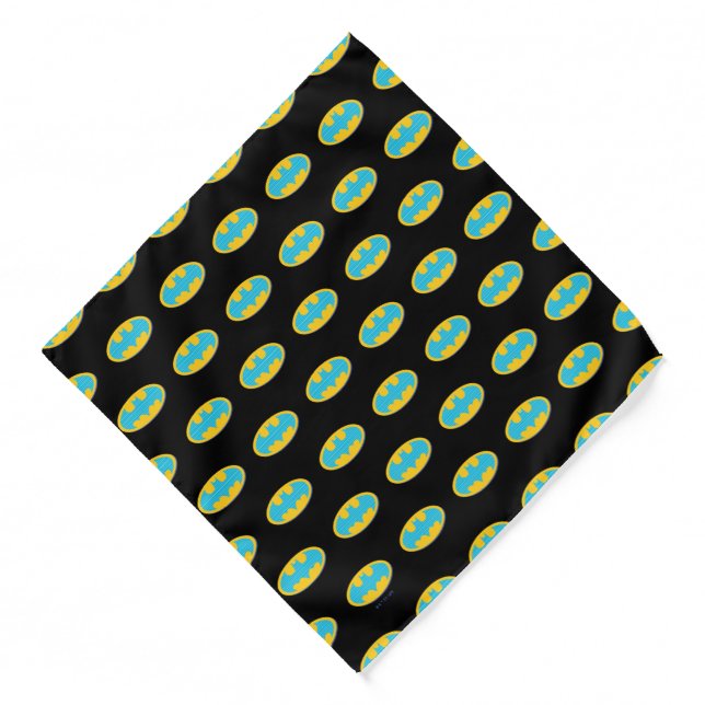 Batman | Cyan Stripes Symbol Bandana (Front)