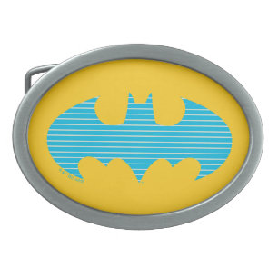 Batman   Cyan Stripes Symbol Belt Buckle