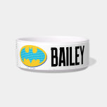 Batman | Cyan Stripes Symbol Bowl<br><div class="desc">Check out this Batman Symbol in cool neon colors!</div>