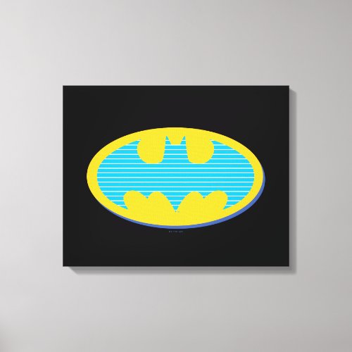 Batman  Cyan Stripes Symbol Canvas Print
