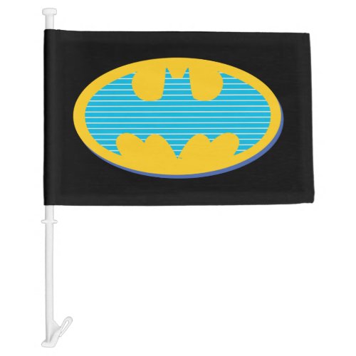 Batman  Cyan Stripes Symbol Car Flag