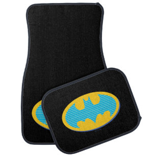 Batman Cyan Stripes Symbol Car Floor Mat