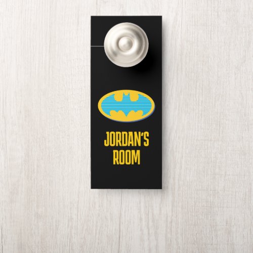 Batman  Cyan Stripes Symbol Door Hanger