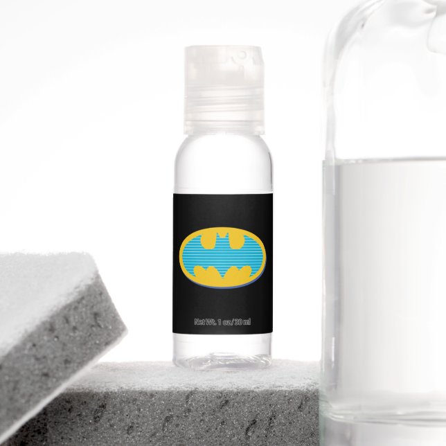Batman | Cyan Stripes Symbol Hand Sanitizer (Insitu)