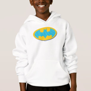 Batman Cyan Stripes Symbol Hoodie