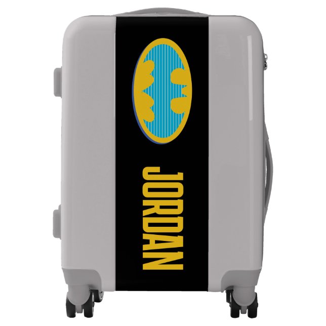Batman | Cyan Stripes Symbol Luggage (Front)