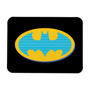 Batman Cyan Stripes Symbol Magnet
