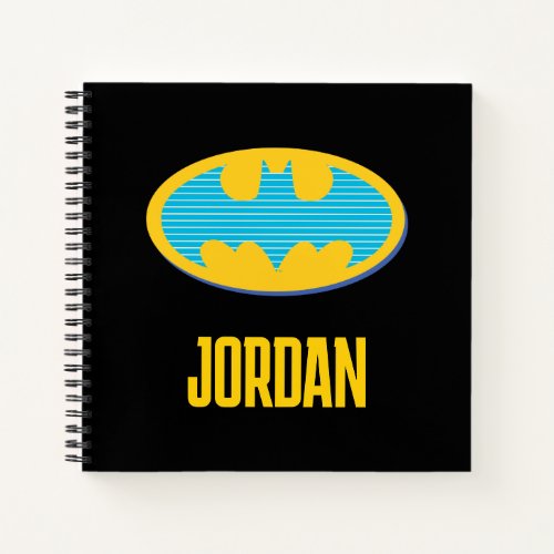 Batman  Cyan Stripes Symbol Notebook