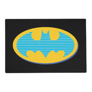 Batman   Cyan Stripes Symbol Placemat