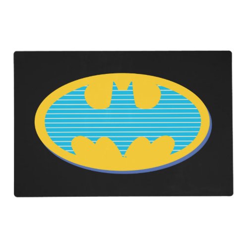 Batman  Cyan Stripes Symbol Placemat