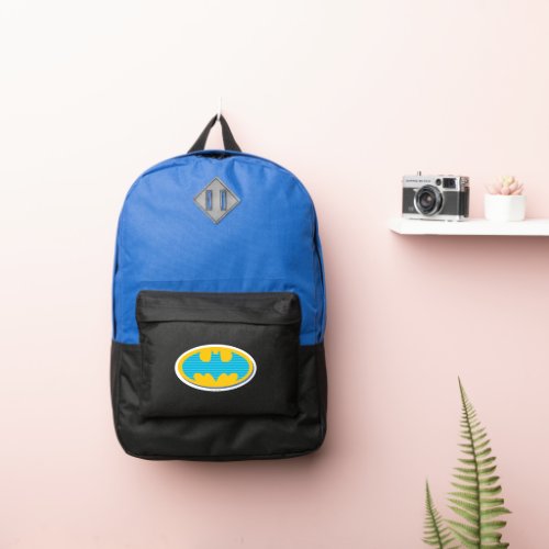 Batman  Cyan Stripes Symbol Port Authority Backpack