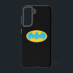 Batman | Cyan Stripes Symbol Samsung Galaxy S21 Case<br><div class="desc">Check out this Batman Symbol in cool neon colors!</div>