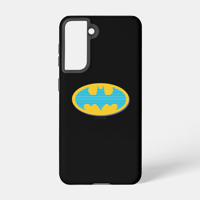 Batman | Cyan Stripes Symbol Samsung Galaxy Case (Back)