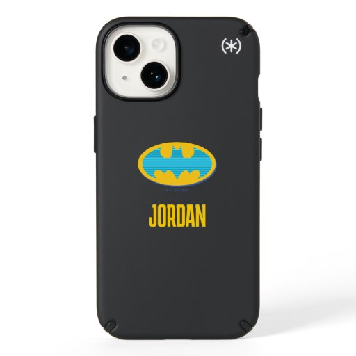 Batman | Cyan Stripes Symbol Speck iPhone 14 Case