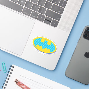 Batman Cyan Stripes Symbol Sticker
