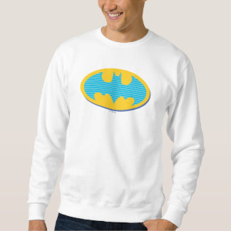 Batman | Cyan Stripes Symbol Sweatshirt