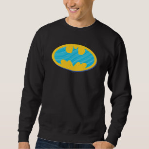 Batman Cyan Stripes Symbol Sweatshirt