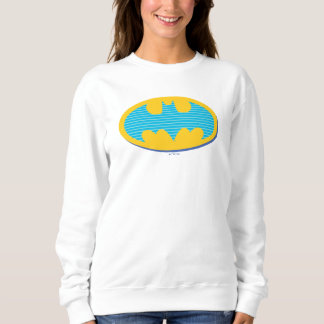 Batman | Cyan Stripes Symbol Sweatshirt
