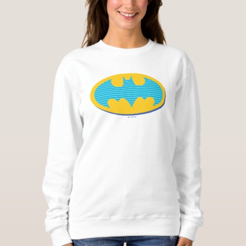 Batman  Cyan Stripes Symbol Sweatshirt
