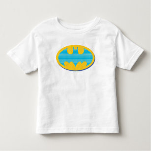 Batman   Cyan Stripes Symbol Toddler T-shirt