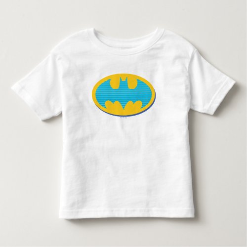 Batman  Cyan Stripes Symbol Toddler T_shirt