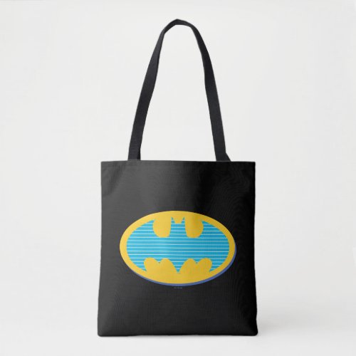 Batman  Cyan Stripes Symbol Tote Bag