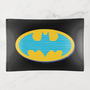 Batman   Cyan Stripes Symbol Trinket Tray