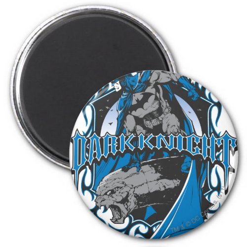 Batman Dark Knight  Blue Grey Logo Magnet