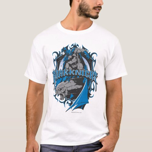 Batman Dark Knight  Blue Grey Logo T_Shirt
