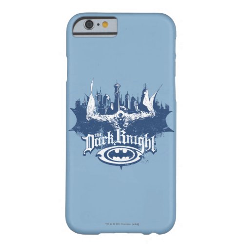 Batman Dark Knight  Cityscape Blue Logo Barely There iPhone 6 Case