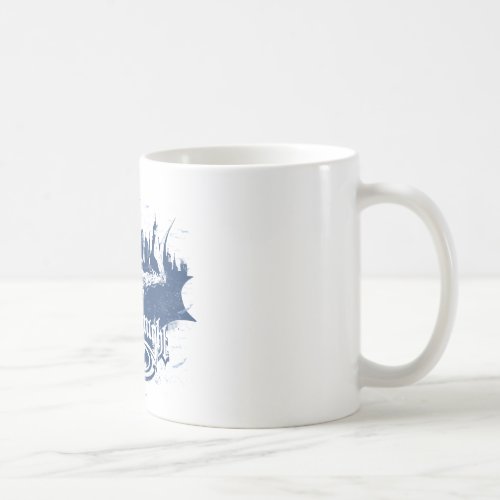 Batman Dark Knight  Cityscape Blue Logo Coffee Mug