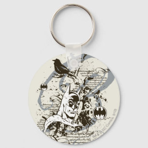 Batman Dark Knight Manuscript Montage Keychain