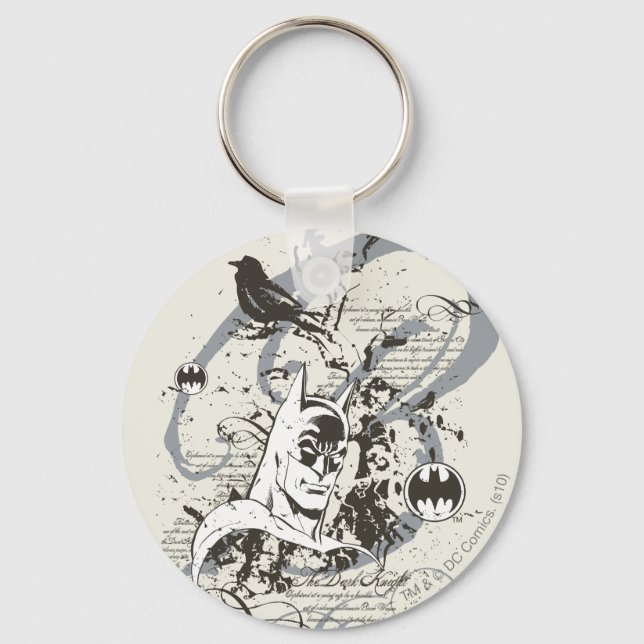 Batman Dark Knight Manuscript Montage Keychain (Front)