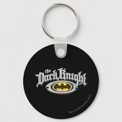 Batman Dark Knight  Name and Oval Logo Keychain