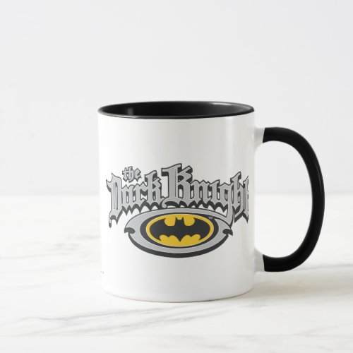 Batman Dark Knight  Name and Oval Logo Mug