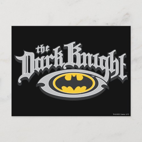 Batman Dark Knight  Name and Oval Logo Postcard