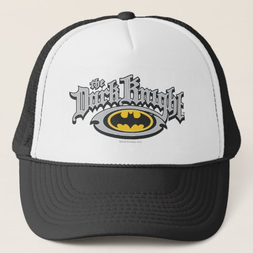 Batman Dark Knight  Name and Oval Logo Trucker Hat