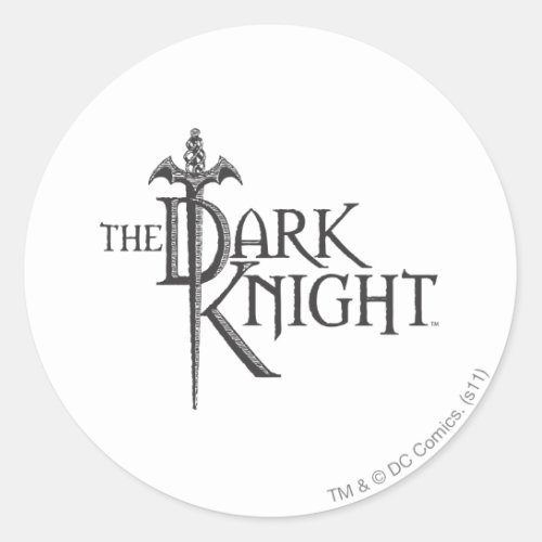 Batman Dark Knight  Name Brown Logo Classic Round Sticker