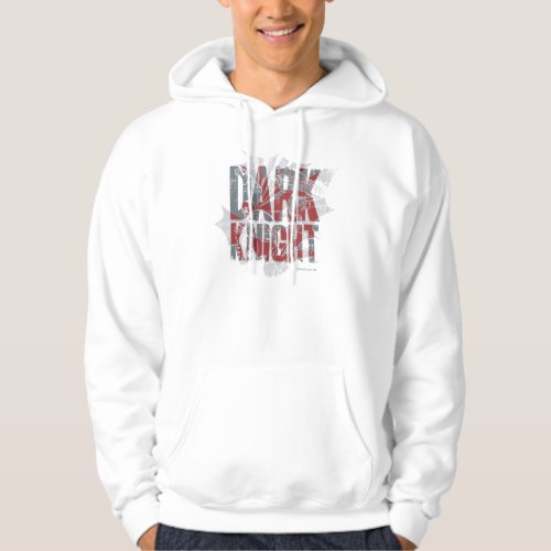 Batman Dark Knight  Name Red Gray Logo Hoodie