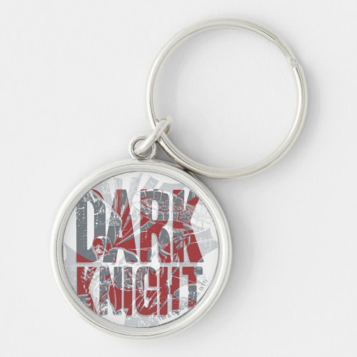 Batman Dark Knight  Name Red Grey Logo Keychain