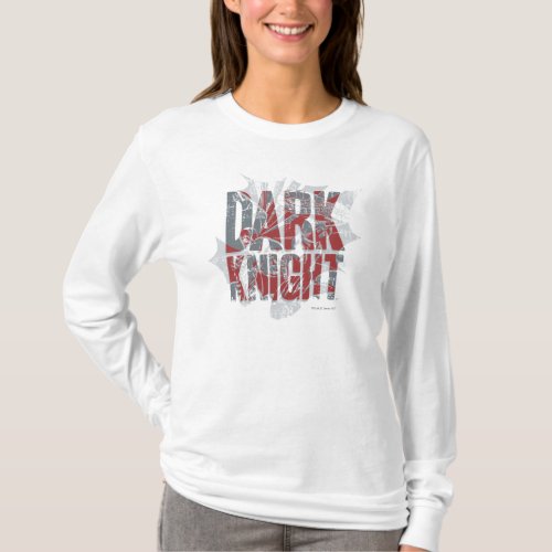 Batman Dark Knight  Name Red Grey Logo T_Shirt