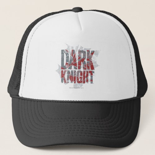 Batman Dark Knight  Name Red Grey Logo Trucker Hat