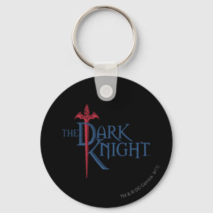 Batman Dark Knight Name Red Sword Logo Keychain